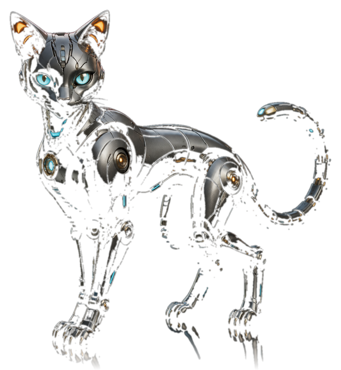 Avatar robo gato realista